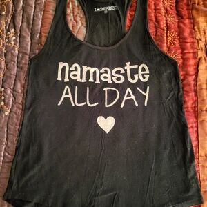 Namaste All Day Black Tank Top